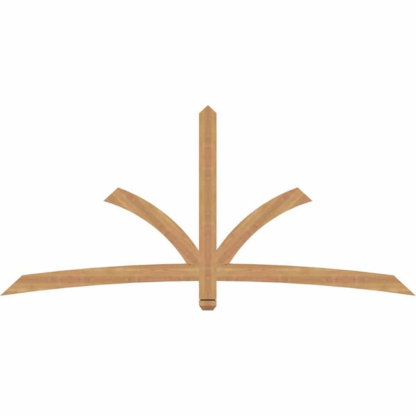 Ekena Millwork Davenport Timber Gable Bracket, Western Red Cedar, 84"W x 38"H x 1 1/2"D x 3 1/2"F, 11/12 Pitch GBW084X38X0204DAV00SWR - main